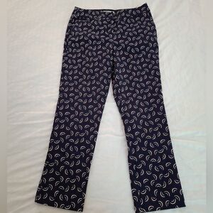 Boden Richmond Navy and White Patterned Trousers, Size 6 Petite